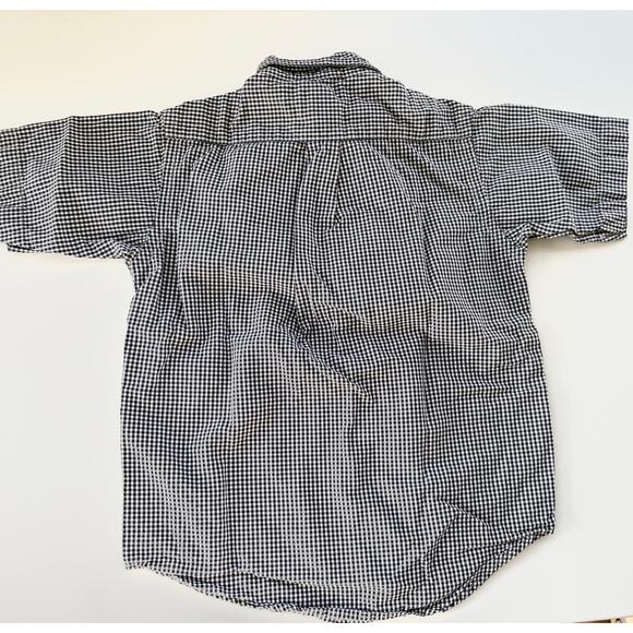 Ralph Lauren Boys Shirt Blue White Gingham Plaid Button Down 100% Cotton Sz 6 Sm - Picture 3 of 5